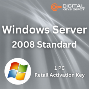 Windows Server 2008 Standard Retail Product Key 1 PC