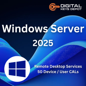 Windows Server 2025 Remote Desktop Services 50 Device User CALs Product Key
