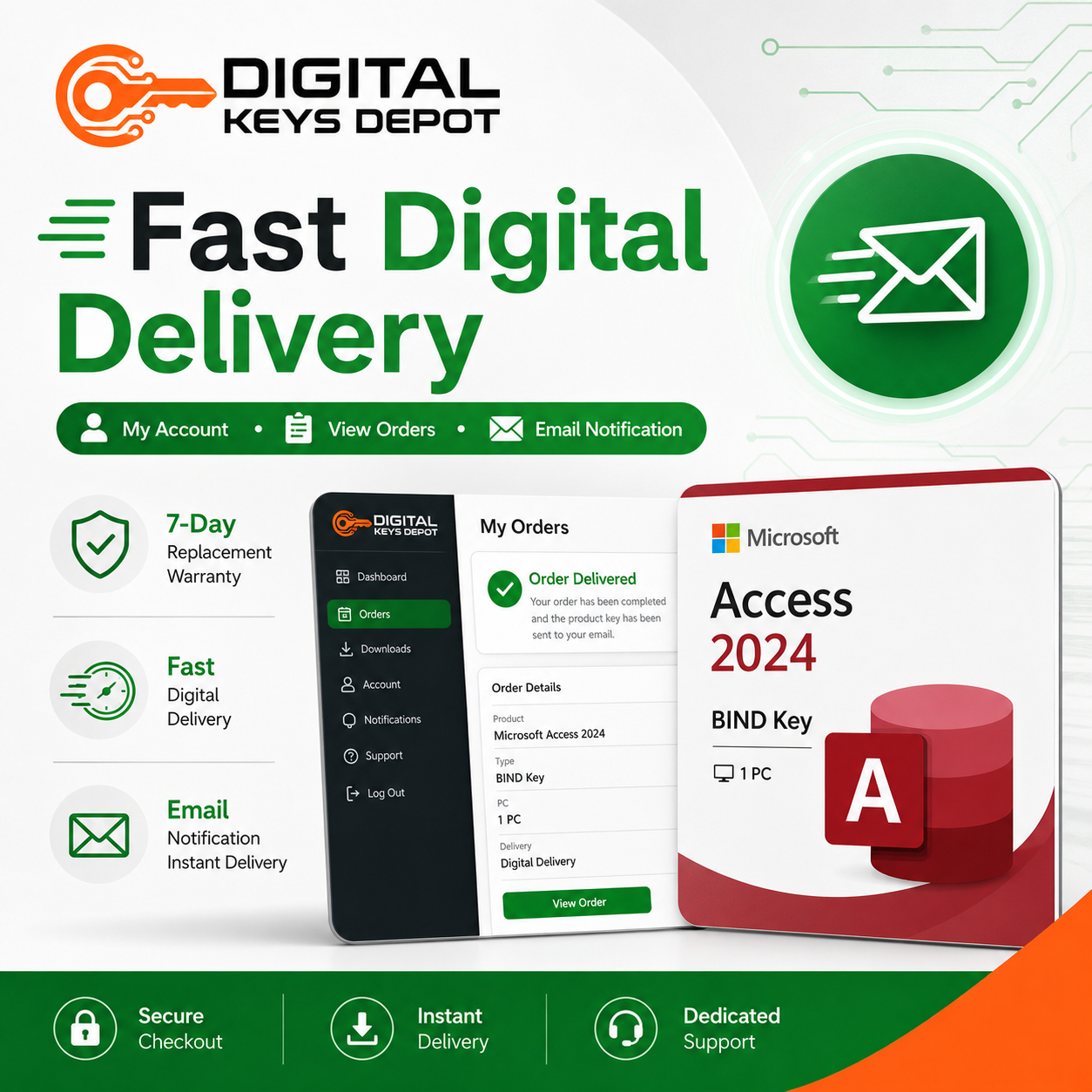 Microsoft Access 2024 BIND Key digital delivery and 7-day replacement warranty