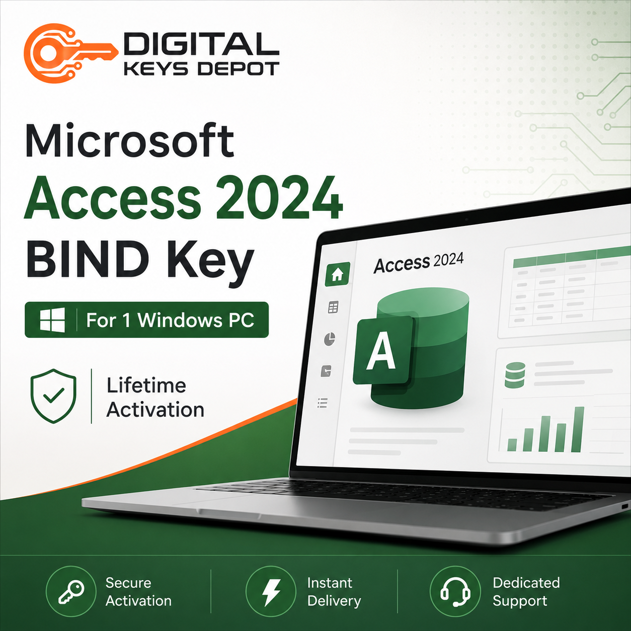 Microsoft Access 2024 BIND Key for 1 Windows PC