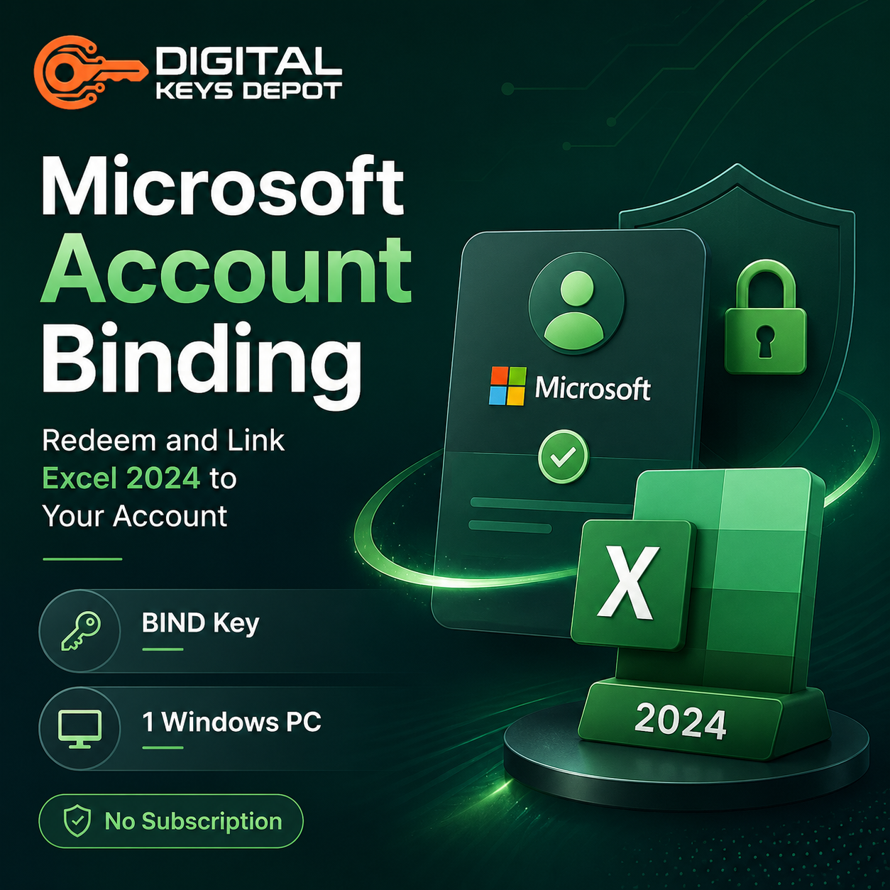 Microsoft Account Binding – Redeem and Link Excel 2024 to Your Account