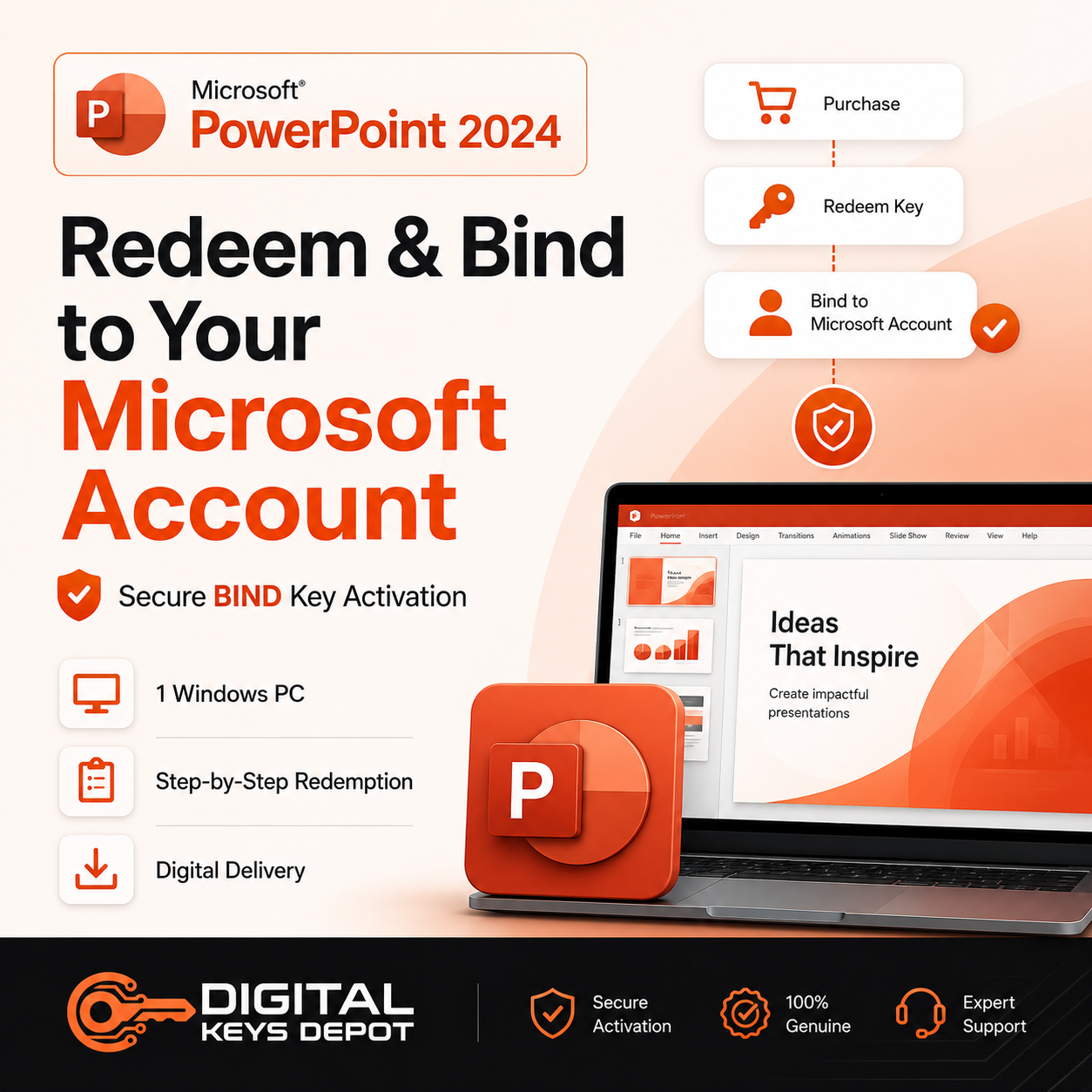 Microsoft Account Binding – Redeem and Link PowerPoint 2024 to Your Account