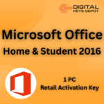 Microsoft Office Home and Student 2016 Retail Product Key 1 PC