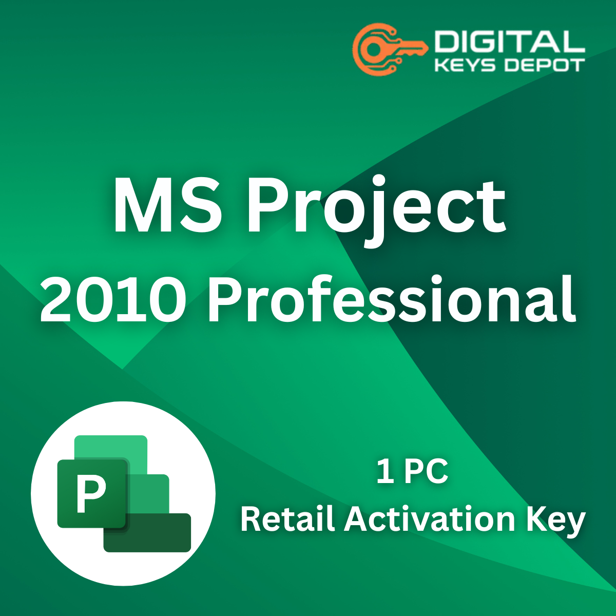 Microsoft Project 2010 Professional Product Key 1 PC