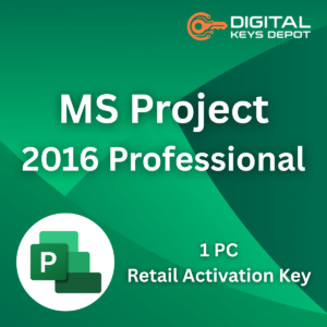 Microsoft Project 2016 Professional Product Key 1 PC