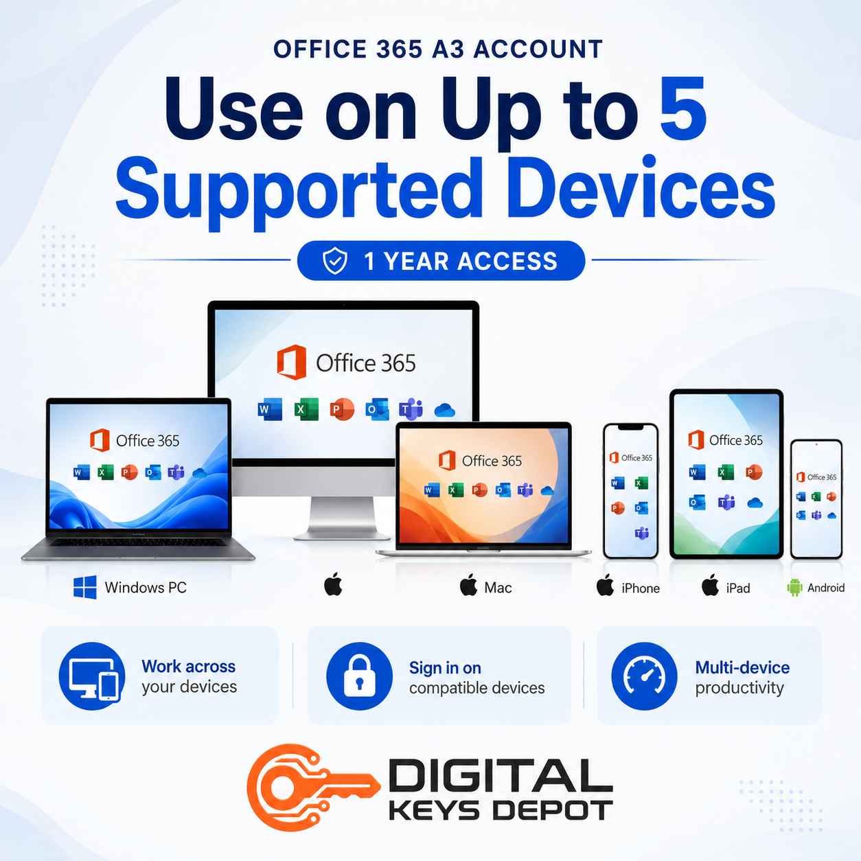 Office Apps for Work Across 5 Supported Devices