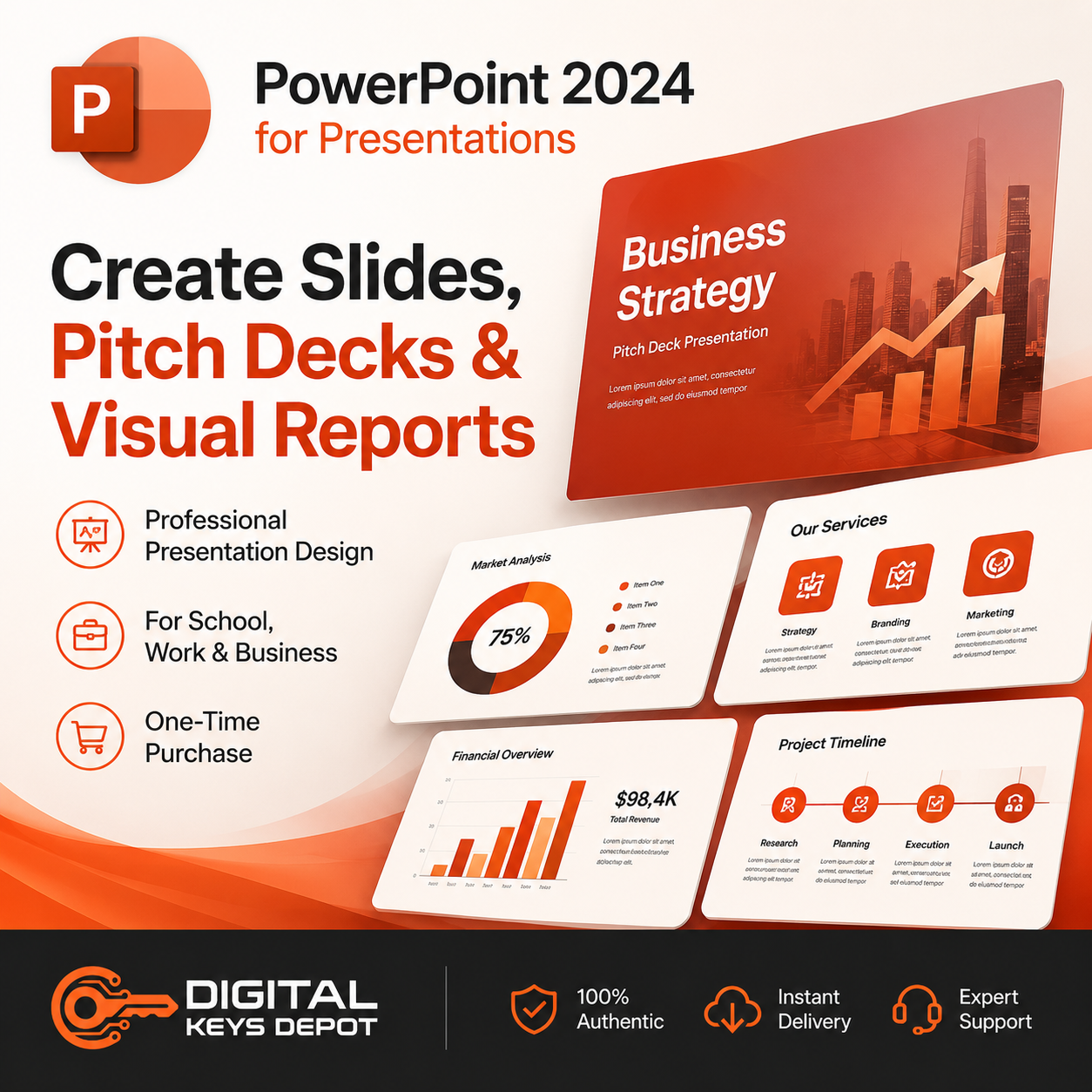 Professional Presentation Design – Slides, Pitch Decks, and Visual Reports