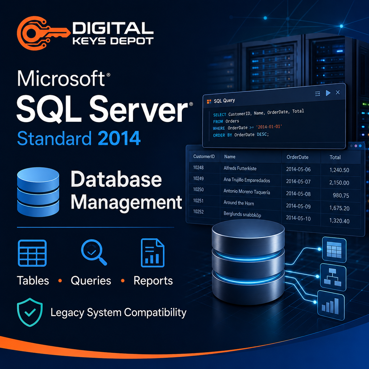 SQL Server Standard 2014 relational database management software SQL Server Standard 2014 relational database management software
