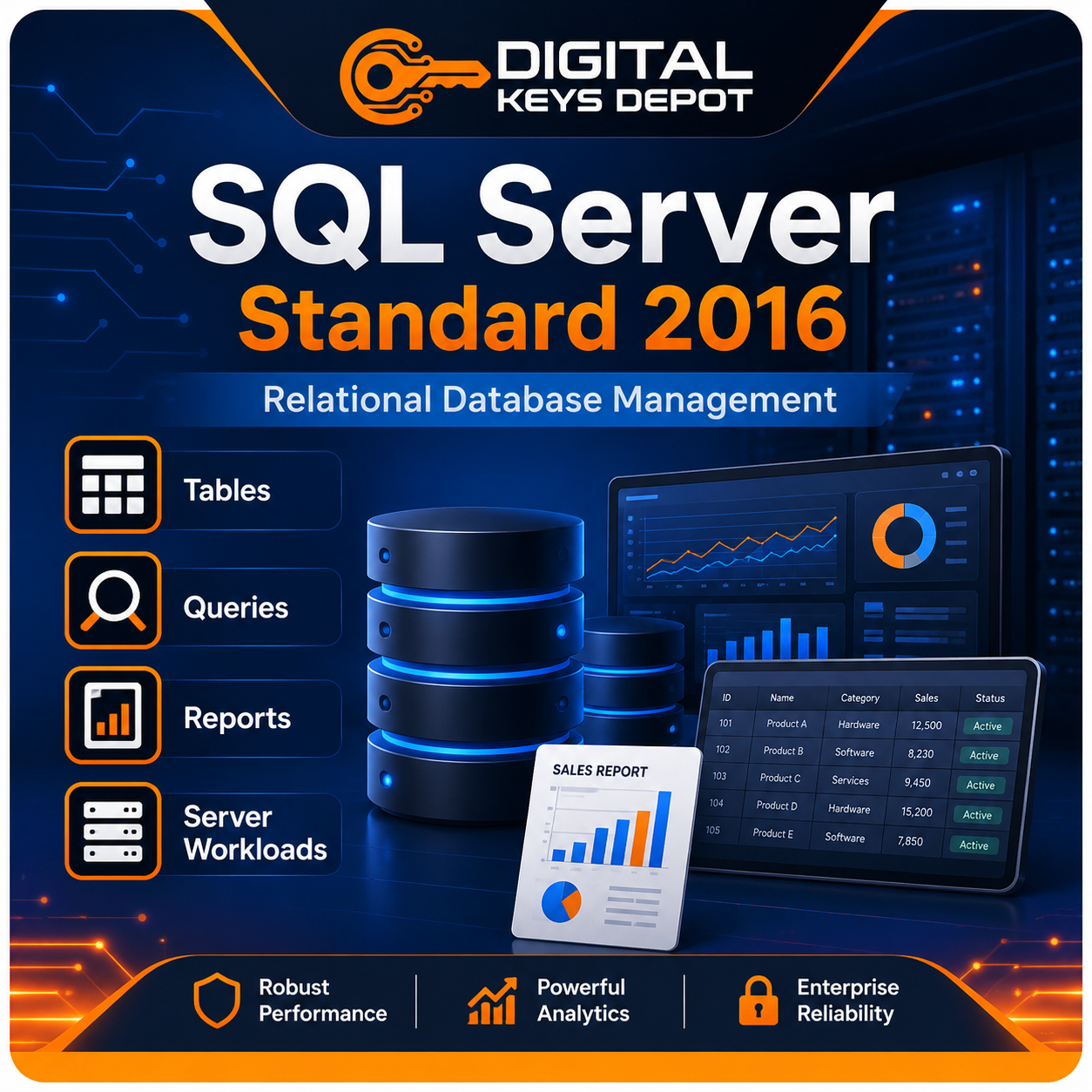 SQL Server Standard 2016 relational database management software