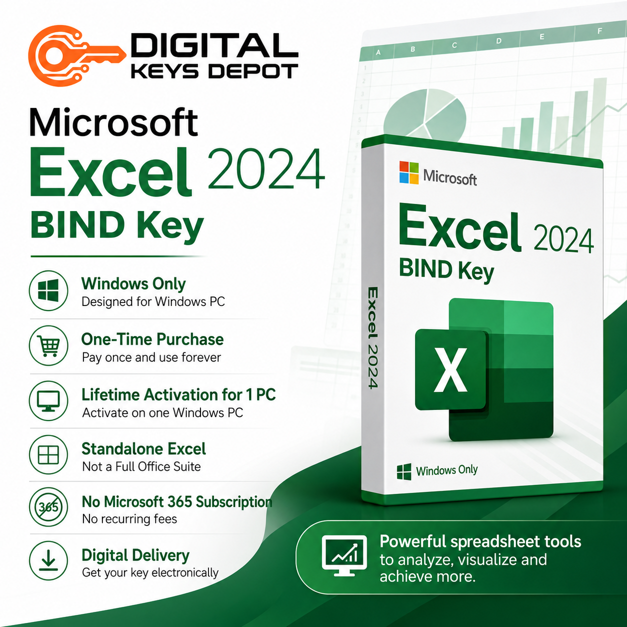 Windows Only – One-Time Purchase, No Microsoft 365 Subscription