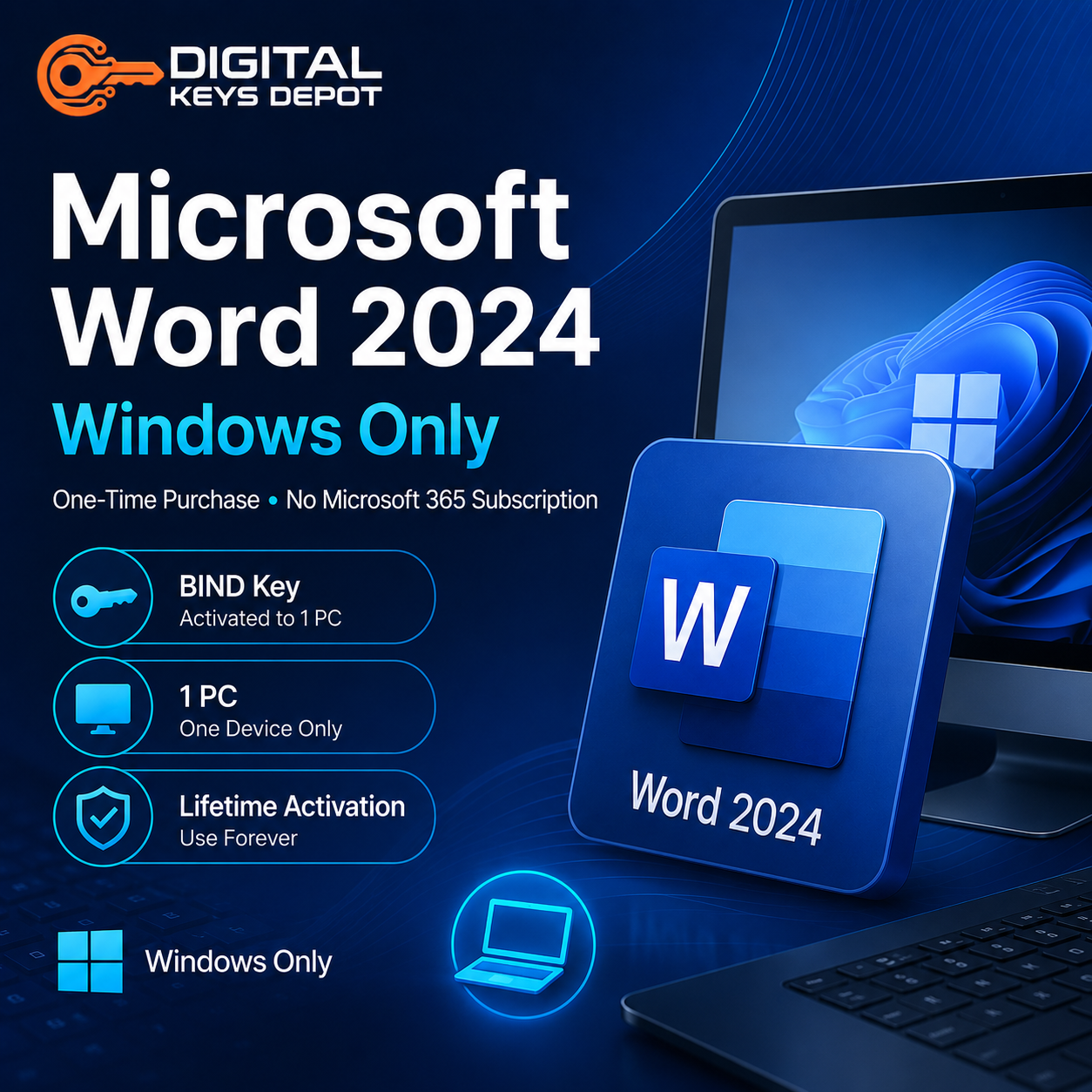 Windows Only – One-Time Purchase, No Microsoft 365 Subscription Windows Only – One-Time Purchase, No Microsoft 365 Subscription