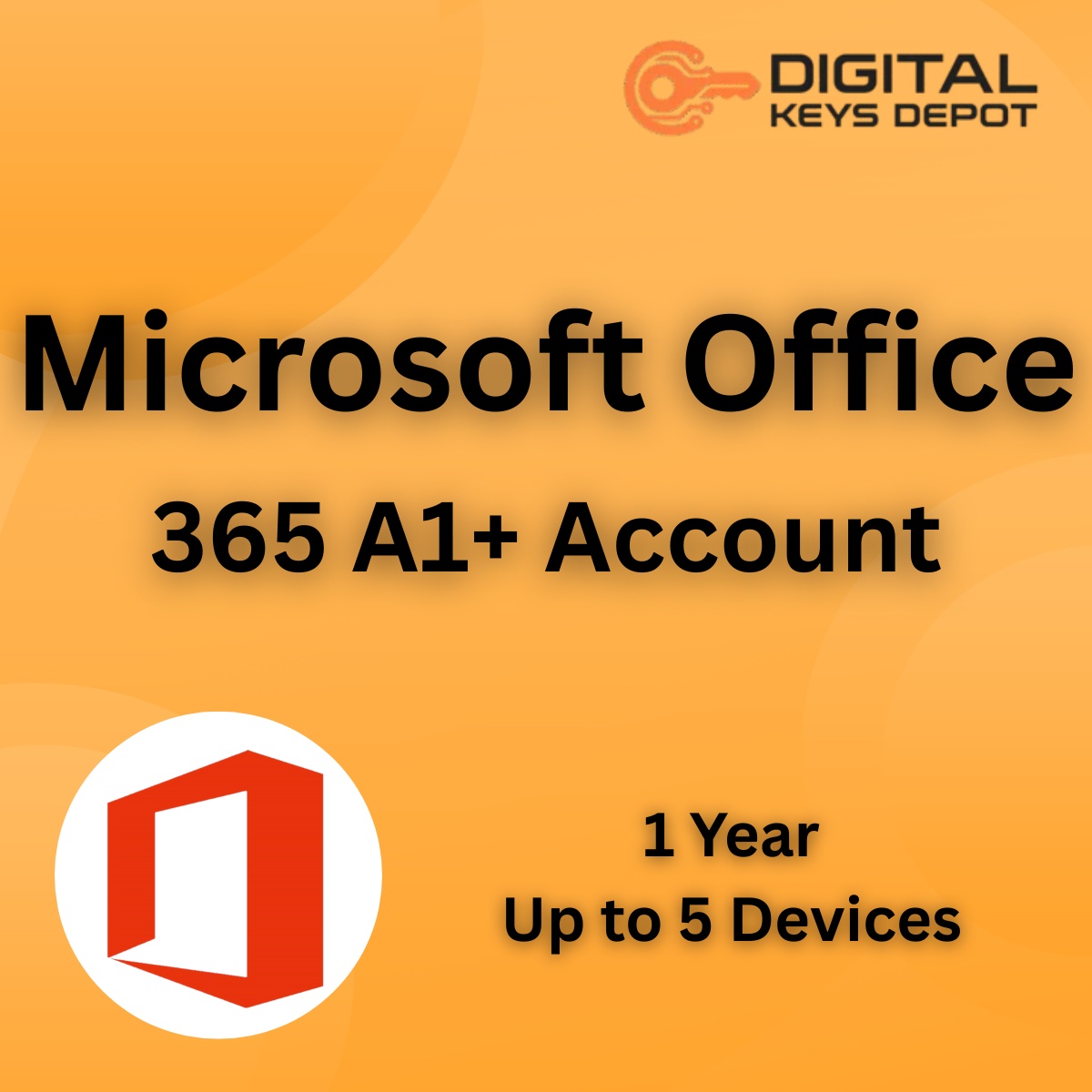 Microsoft Office 365 A1 Plus Account 1 Year Up to 5 Devices