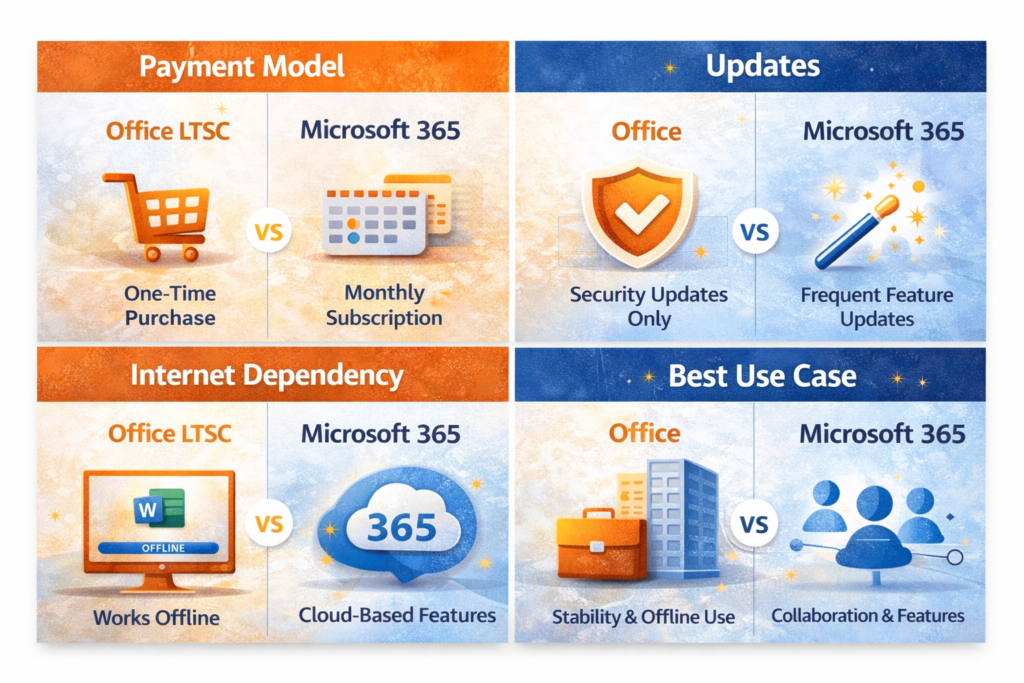 Office LTSC 2024 vs Microsoft 365