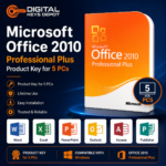 Microsoft Office 2010 Professional Plus Product Key for 5 PCs