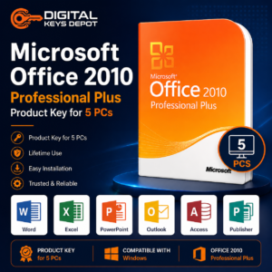 Microsoft Office 2010 Professional Plus Product Key for 5 PCs