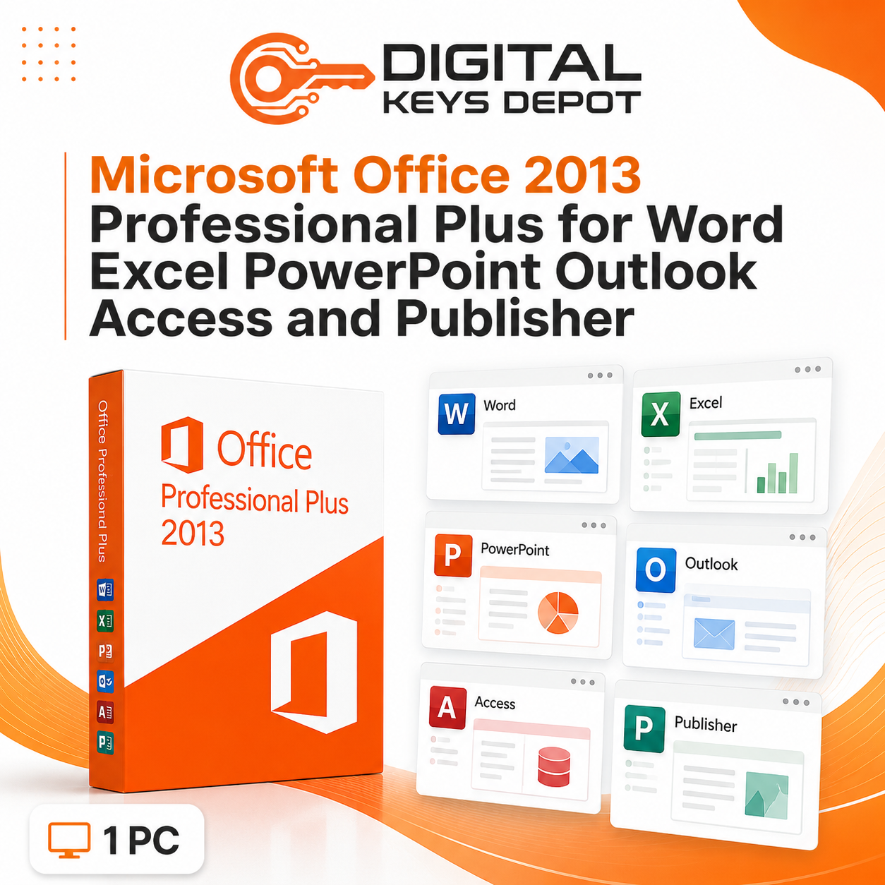 Microsoft Office 2013 Professional Plus for Word Excel PowerPoint Outlook Access and Publisher