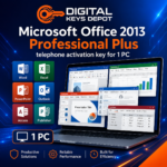 Microsoft Office 2013 Professional Plus telephone activation key for 1 PC