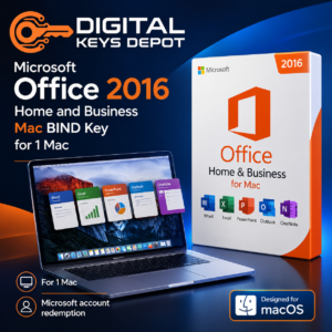 Microsoft Office 2016 Home and Business Mac BIND Key for 1 Mac