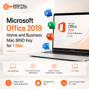 Microsoft Office 2019 Home and Business Mac BIND Key for 1 Mac