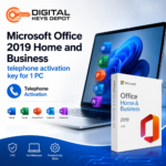 Microsoft Office 2019 Home and Business telephone activation key for 1 PC