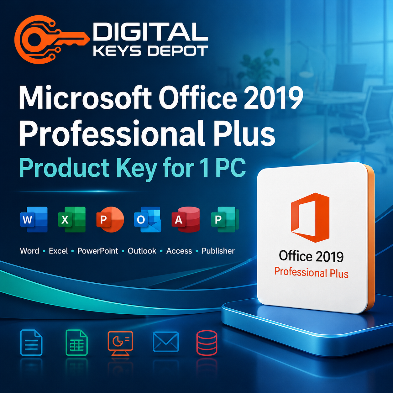 Microsoft Office 2019 Professional Plus Product Key for 1 PC