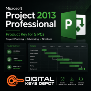 Microsoft Project 2013 Professional Product Key for 5 PCs