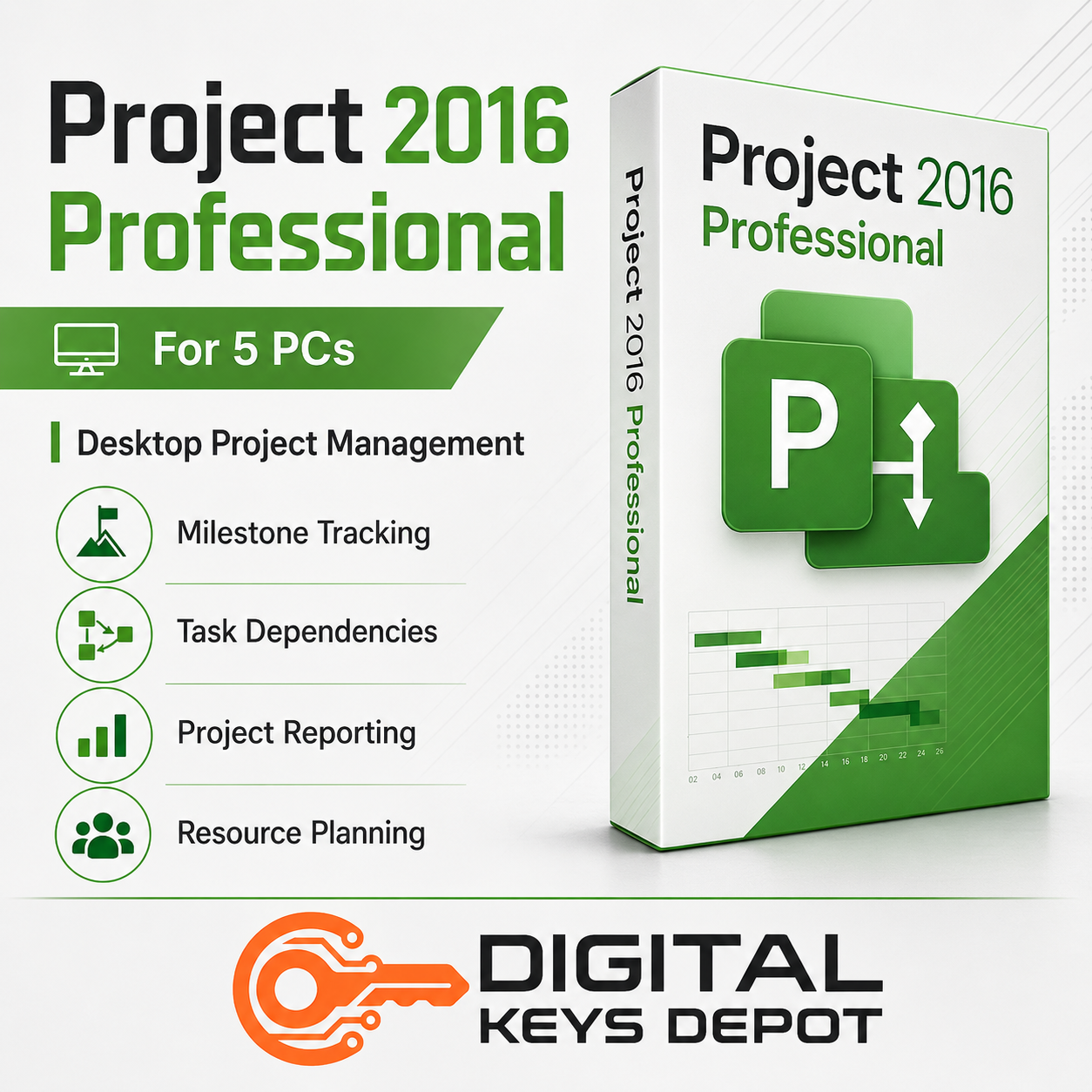 Microsoft Project 2016 Professional for timelines baselines and resource planning