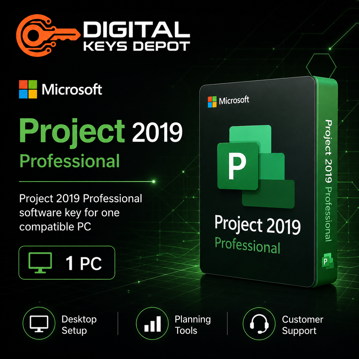 Microsoft Project 2019 Professional Product Key for 1 PC