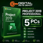 Microsoft Project 2019 Professional Product Key for 5 PCs