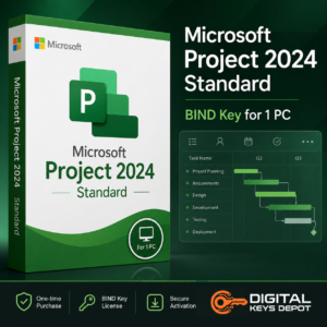 Microsoft Project 2024 Standard BIND Key for 1 PC