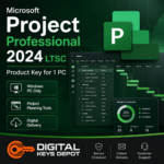 Microsoft Project Professional 2024 LTSC Product Key telephone activation for 1 Windows PC
