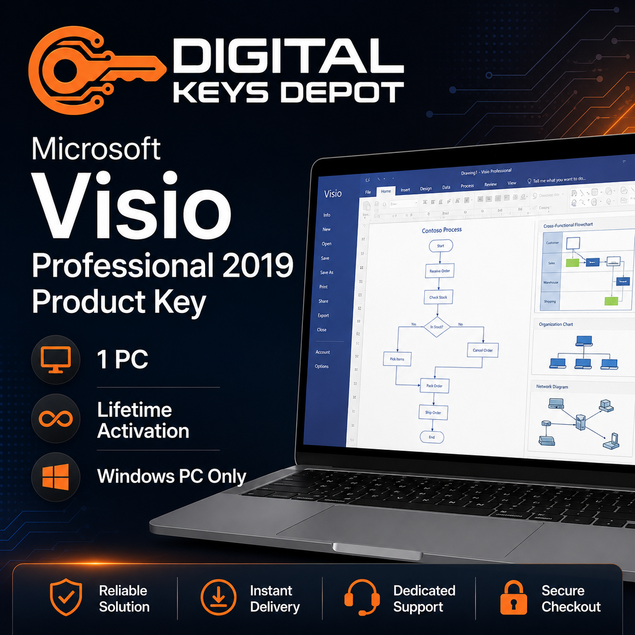 Microsoft Visio Professional 2019 Product Key for 1 Windows PC Microsoft Visio Professional 2019 Product Key for 1 Windows PC