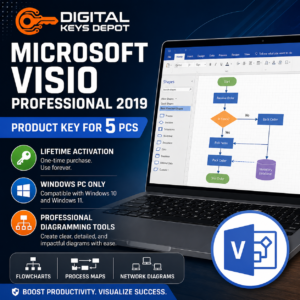 Microsoft Visio Professional 2019 Product Key for 5 Windows PCs