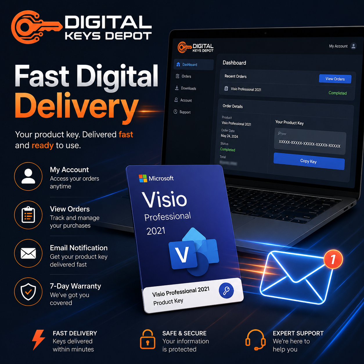 Microsoft Visio Professional 2021 digital delivery and 7-day replacement warranty Microsoft Visio Professional 2021 digital delivery and 7-day replacement warranty