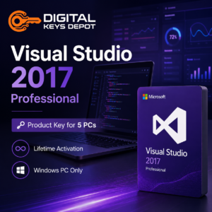 Microsoft Visual Studio 2017 Professional Product Key for 5 Windows PCs