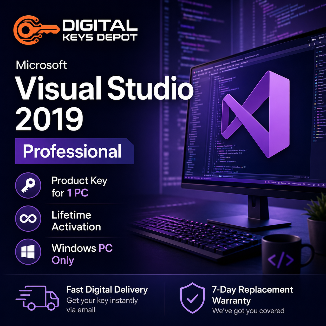 Microsoft Visual Studio 2019 Professional Product Key for 1 Windows PC Microsoft Visual Studio 2019 Professional Product Key for 1 Windows PC