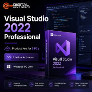 Microsoft Visual Studio 2022 Professional Product Key for 5 Windows PCs