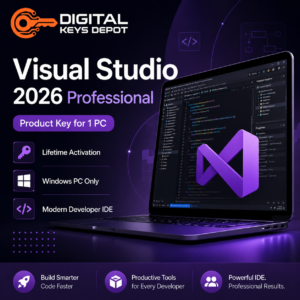 Microsoft Visual Studio 2026 Professional Product Key for 1 Windows PC