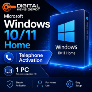 Microsoft Windows 10/11 Telephone Activation Key for one compatible PC