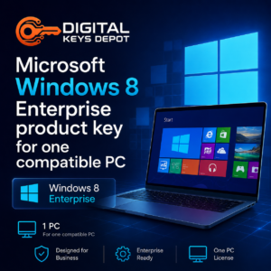 Microsoft Windows 8 Enterprise product key for one compatible PC