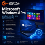 Microsoft Windows 8 Pro product key for one compatible PC