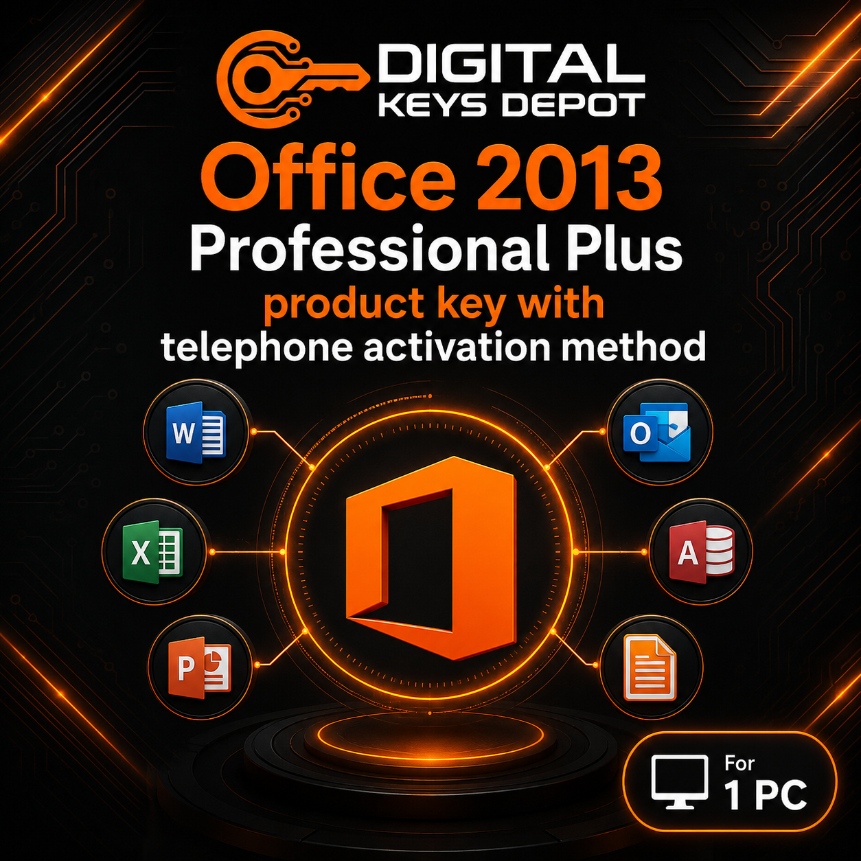 Office 2013 Professional Plus product key with telephone activation method