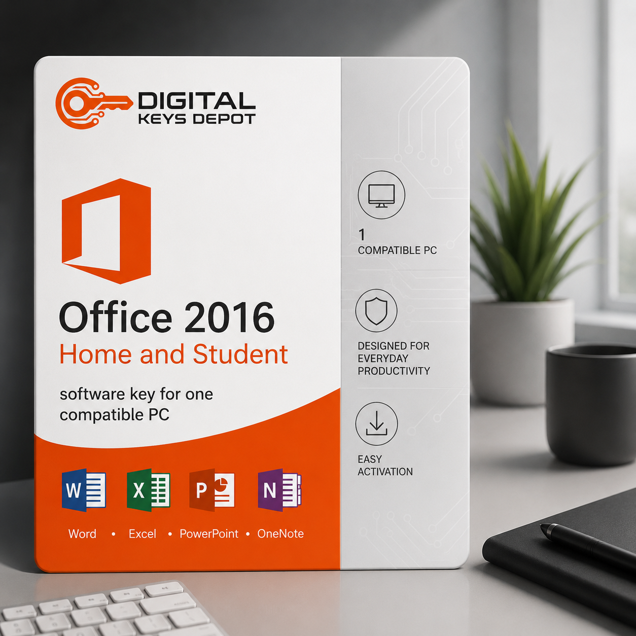 Office 2016 Home Student software key for one compatible PC