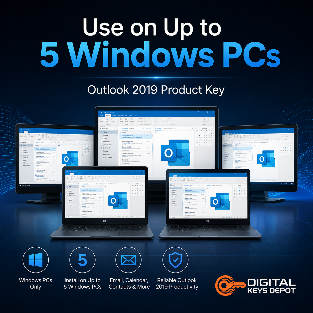 Outlook 2019 up to 5 PCs