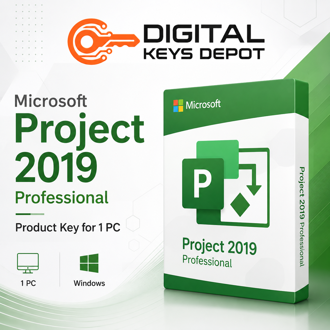 Project 2019 Professional software key for one compatible PC