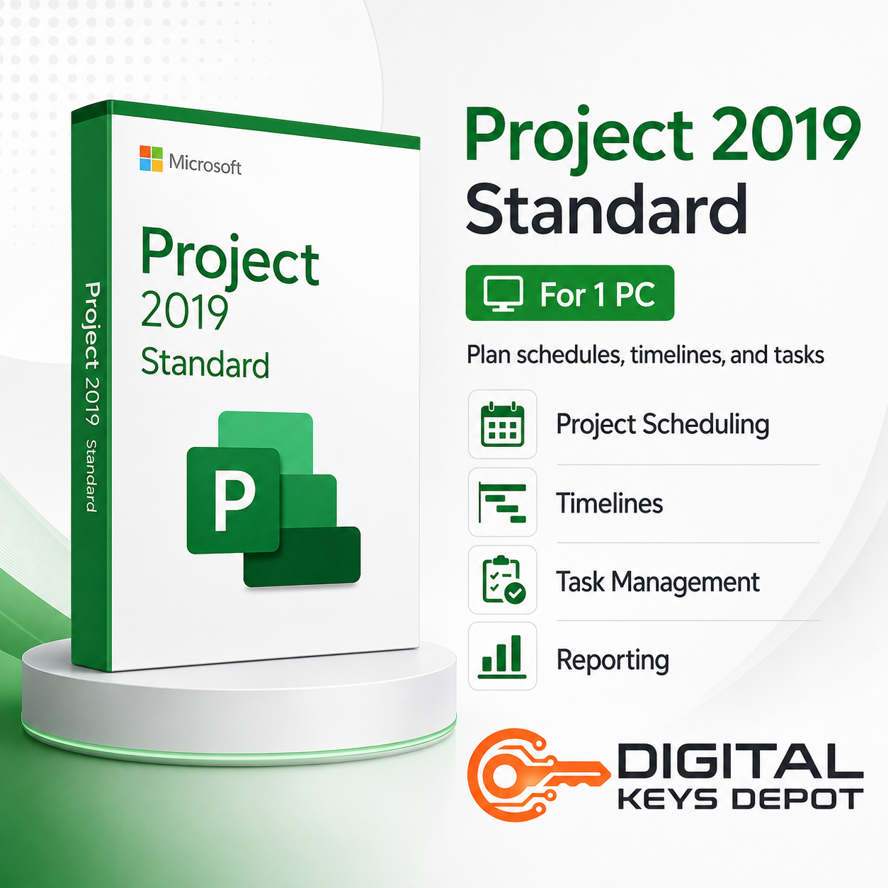 Project 2019 Standard software key for one compatible PC