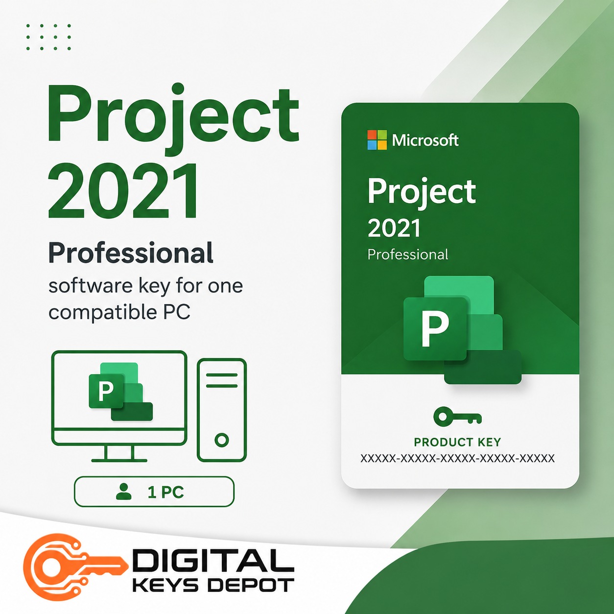 Project 2021 Professional software key for one compatible PC
