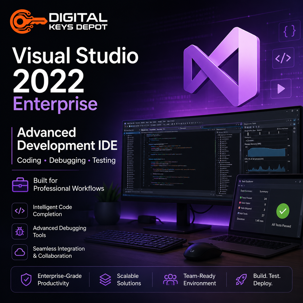 Visual Studio 2022 Enterprise advanced developer IDE for coding debugging and testing Visual Studio 2022 Enterprise advanced developer IDE for coding debugging and testing