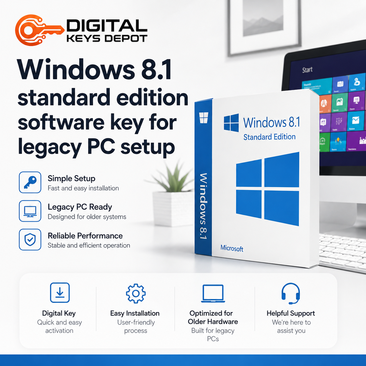 Windows 8.1 standard edition software key for legacy PC setup Windows 8.1 standard edition software key for legacy PC setup
