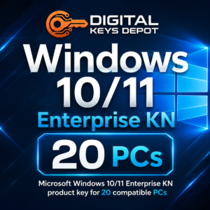 Microsoft Windows 10/11 Enterprise KN product key for 20 compatible PCs